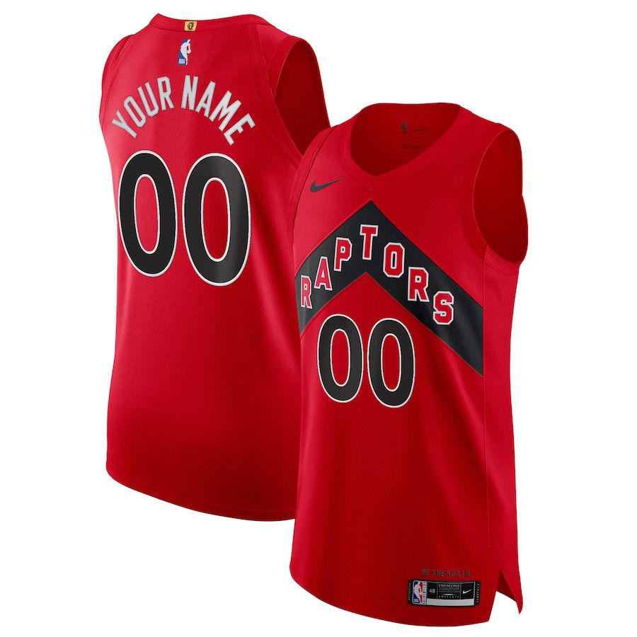 Men Toronto Raptors Nike Red Authentic Custom NBA Jersey